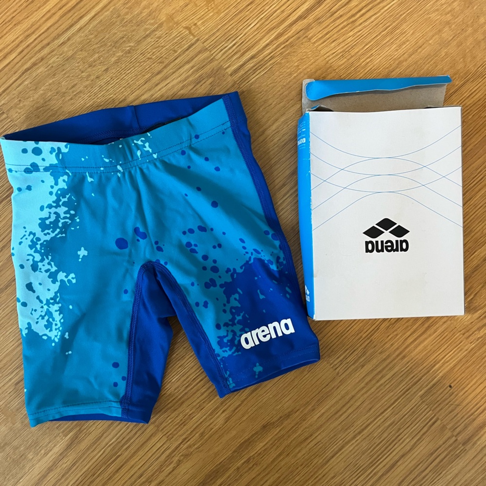 Arena blue and aqua splash boys swim jammer